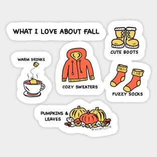 I Love Fall Sticker